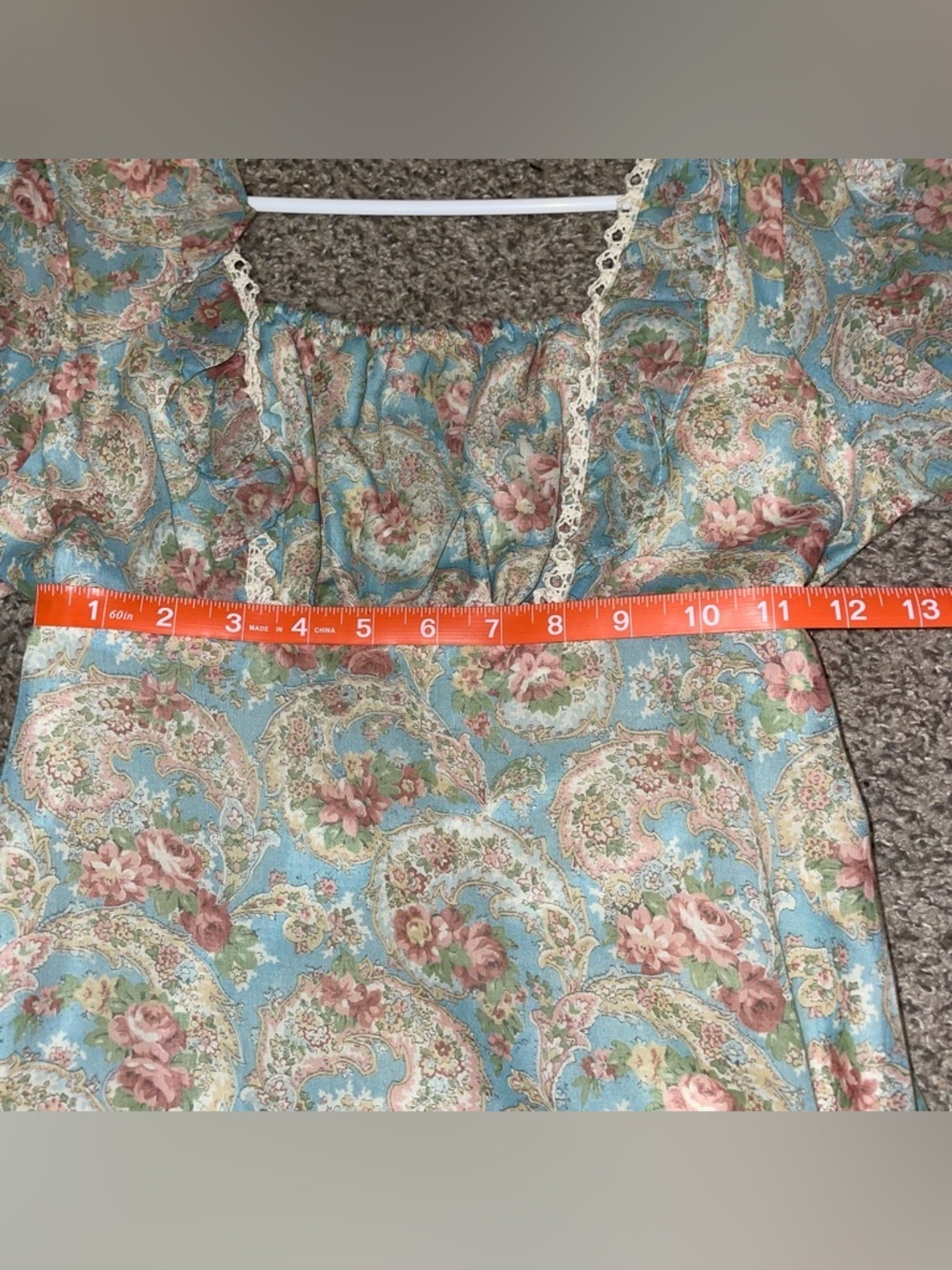 Vintage 1970s Gunne style Romantic Dress with Victorian Floral Print - Picture 15 of 15